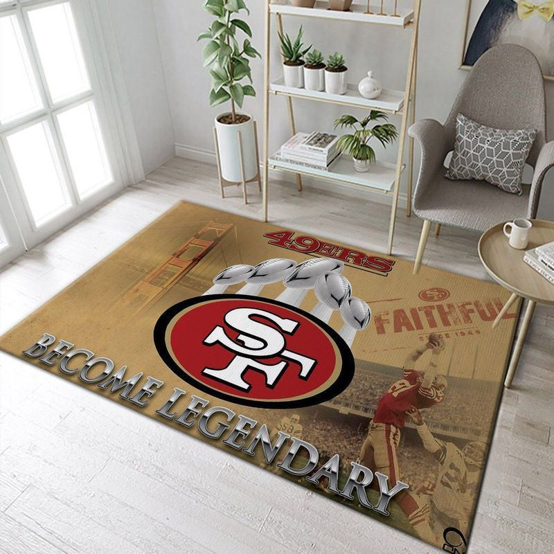 San Francisco 49Ers NFL 35 Teppich, Teppiche - Outdoor Teppich, Teppich Wohnzimmer, Küchenteppich, Kinderzimmer, Modern