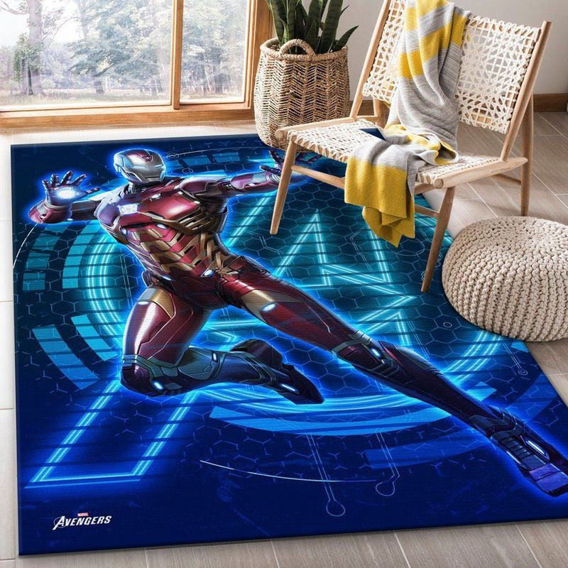 Marvel Mcu Avengers Tony Stark Iron Man Teppich, Teppiche - Outdoor Teppich, Teppich Wohnzimmer, Küchenteppich, Kinderzimmer, Modern