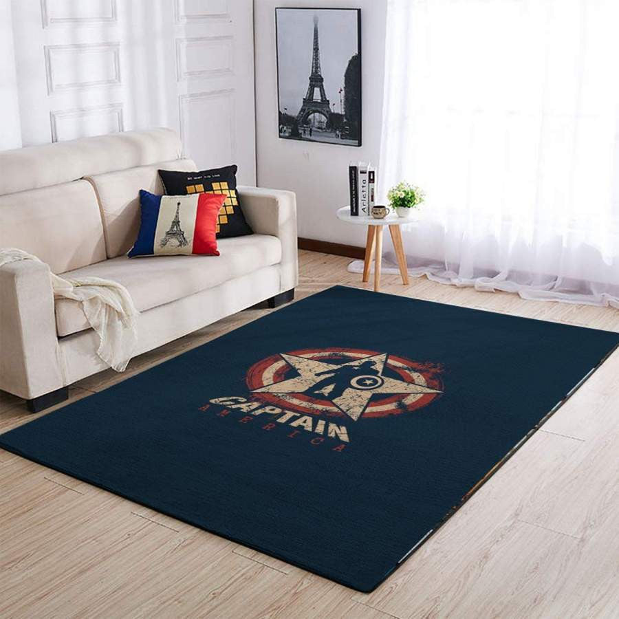 Marvel Superheld Captain America Movie Ofd 19091806 Teppich, Teppiche - Outdoor Teppich, Teppich Wohnzimmer, Küchenteppich, Kinderzimmer, Modern