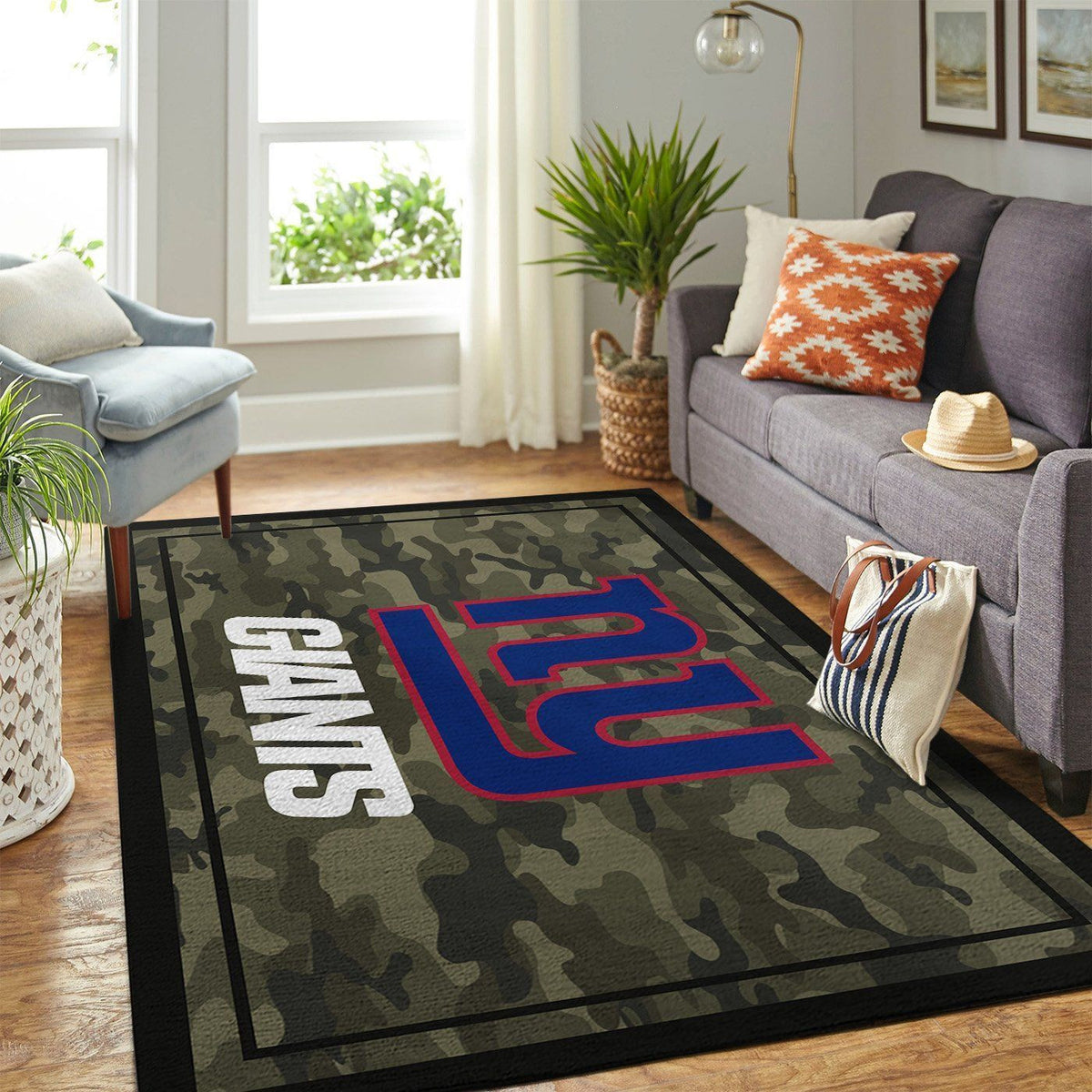 Teamlogo im Camo-Stil der New York Giants Nfl Area Teppich, Teppiche - Outdoor Teppich, Teppich Wohnzimmer, Küchenteppich, Kinderzimmer, Modern