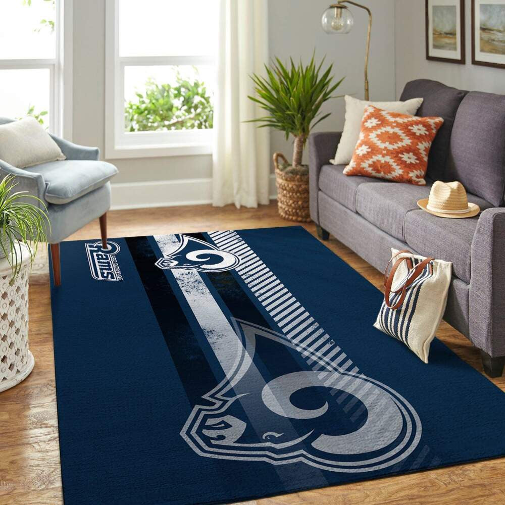 Los Angeles Rams Nfl Area Team Logo Sport Teppich, Teppiche - Outdoor Teppich, Teppich Wohnzimmer, Küchenteppich, Kinderzimmer, Modern