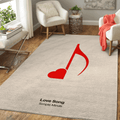 Liebeslied Musik für Fans Teppich, Teppiche - Outdoor Teppich, Teppich Wohnzimmer, Küchenteppich, Kinderzimmer, Modern
