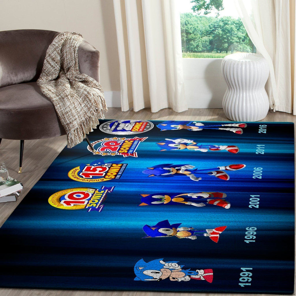 Sonic The Hedgehog Area Gaming Gamer 003 Teppich, Teppiche - Outdoor Teppich, Teppich Wohnzimmer, Küchenteppich, Kinderzimmer, Modern