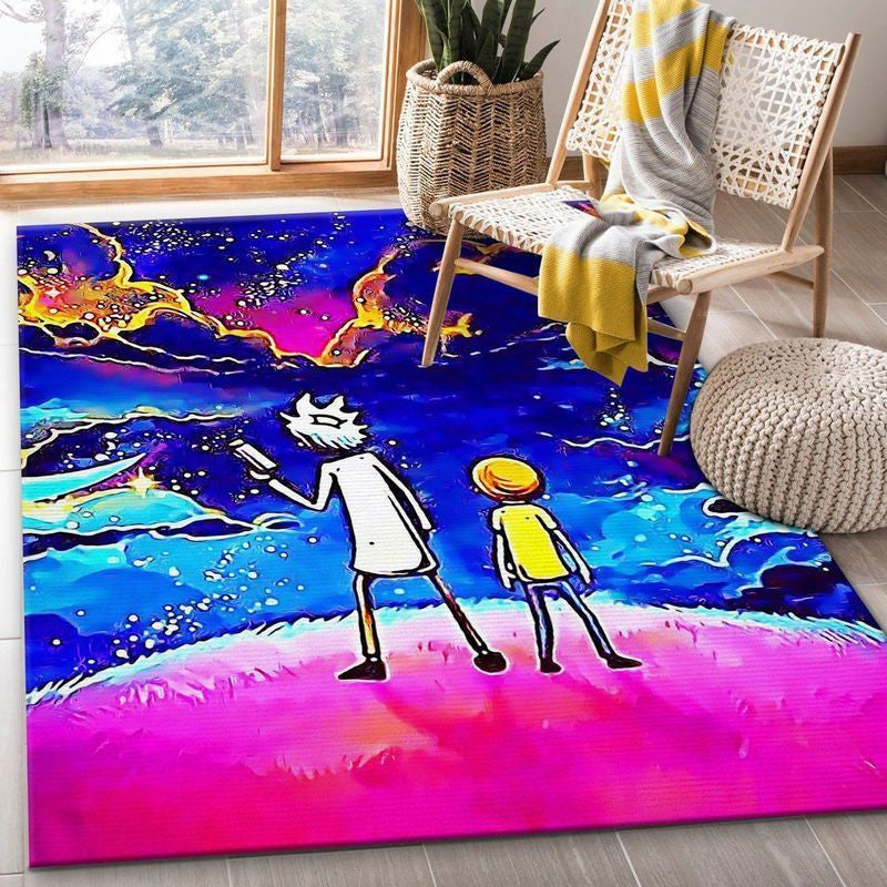 Rick and Morty 122 Area Bodendekoration und Teppich, Teppiche - Outdoor Teppich, Teppich Wohnzimmer, Küchenteppich, Kinderzimmer, Modern