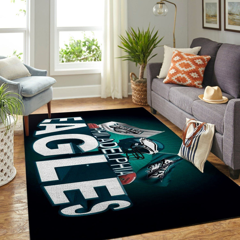 Philadelphia Eagles Area Nfl Football Team Logo002 Teppich, Teppiche - Outdoor Teppich, Teppich Wohnzimmer, Küchenteppich, Kinderzimmer, Modern