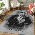 Lady Gaga Musik Monochrom Teppich, Teppiche - Outdoor Teppich, Teppich Wohnzimmer, Küchenteppich, Kinderzimmer, Modern