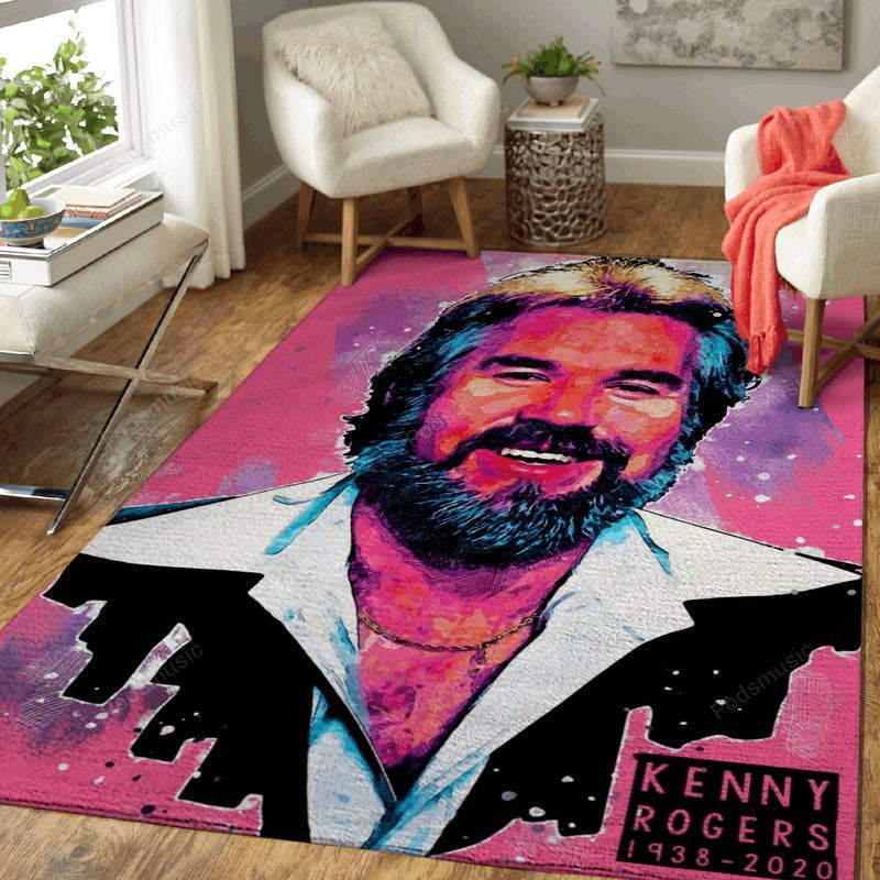 Kenny Rogers Illustrationsmusikparade Teppich, Teppiche - Outdoor Teppich, Teppich Wohnzimmer, Küchenteppich, Kinderzimmer, Modern