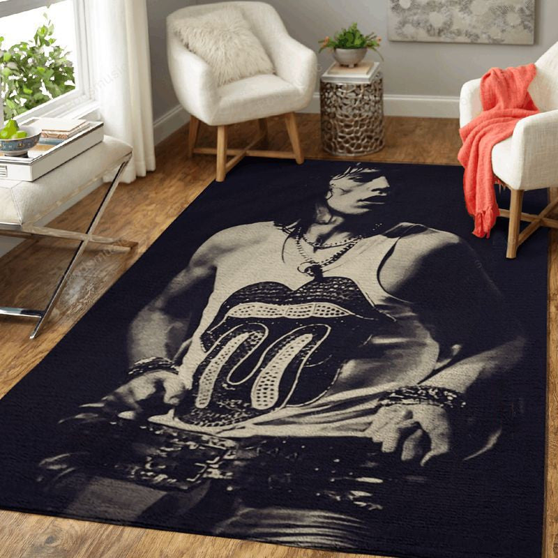 Mick Jagger Look Musiker Teppich, Teppiche - Outdoor Teppich, Teppich Wohnzimmer, Küchenteppich, Kinderzimmer, Modern
