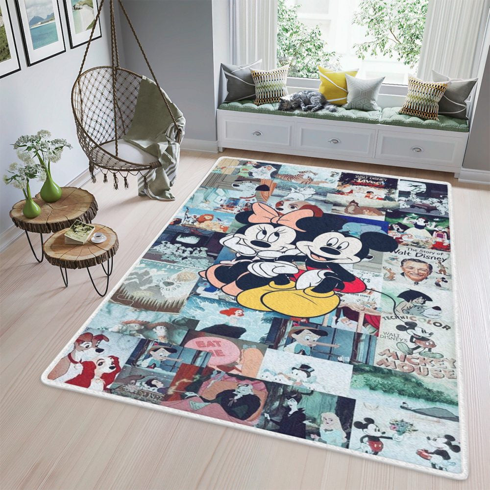 Micky und Minnie Teppich, Teppiche - Outdoor Teppich, Teppich Wohnzimmer, Küchenteppich, Kinderzimmer, Modern