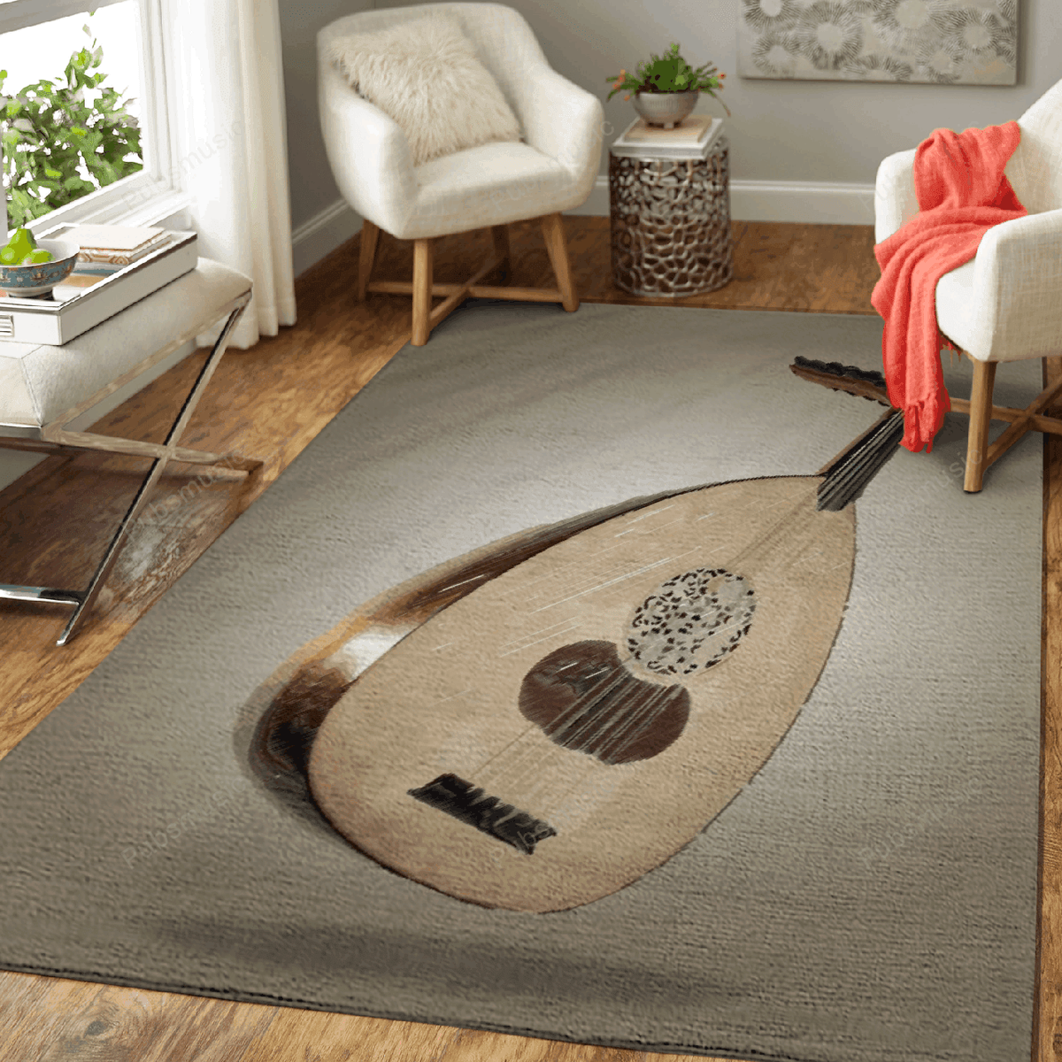 Oud 01 Musikwerkzeuge für Fans Teppich, Teppiche - Outdoor Teppich, Teppich Wohnzimmer, Küchenteppich, Kinderzimmer, Modern