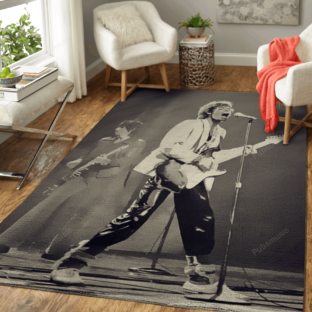 Mick Jagger 4 Musiker für Fans Teppich, Teppiche - Outdoor Teppich, Teppich Wohnzimmer, Küchenteppich, Kinderzimmer, Modern