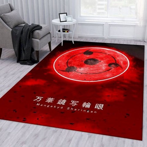 Mangekyo Sharingan Anime Schlafzimmer US Dekorbereich Teppich, Teppiche - Outdoor Teppich, Teppich Wohnzimmer, Küchenteppich, Kinderzimmer, Modern