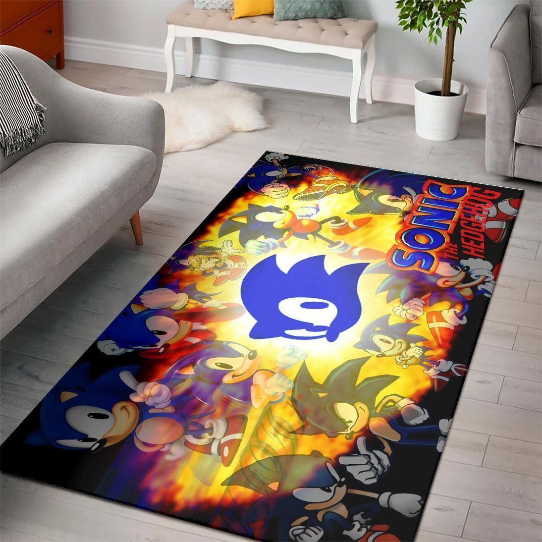 Sonic The Hedgehog Fn200204 Spielbereich Teppich, Teppiche - Outdoor Teppich, Teppich Wohnzimmer, Küchenteppich, Kinderzimmer, Modern