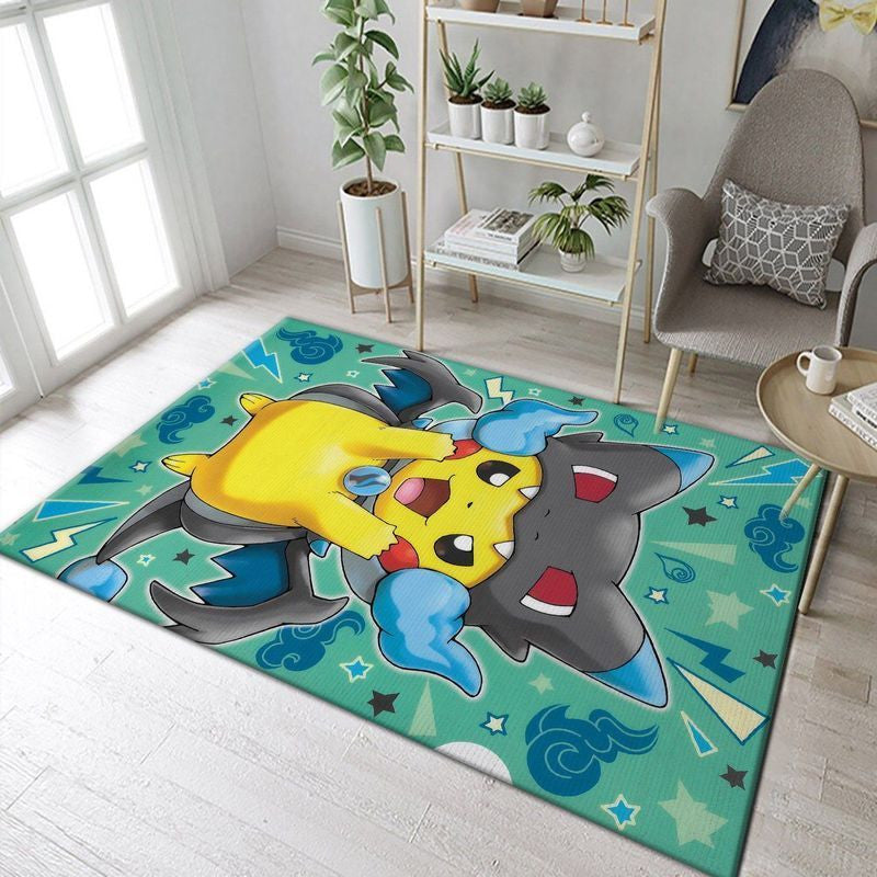 Pikachu Pokemon Anime 6 Teppich, Teppiche - Outdoor Teppich, Teppich Wohnzimmer, Küchenteppich, Kinderzimmer, Modern