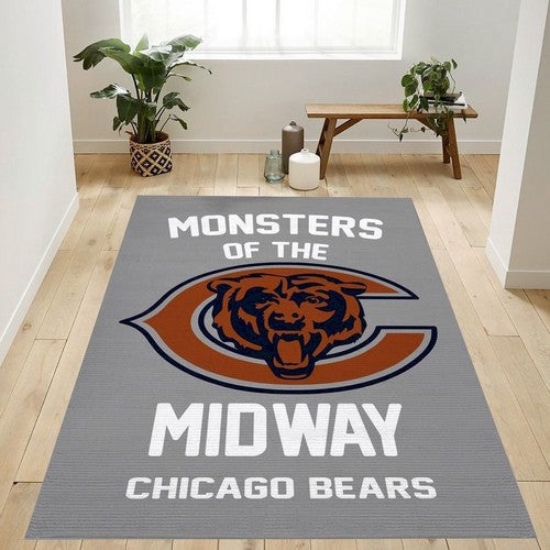 Monsters Of The Midway Nfl Logo-Bereich für Geschenk Schlafzimmer Dez Teppich, Teppiche - Outdoor Teppich, Teppich Wohnzimmer, Küchenteppich, Kinderzimmer, Modern