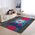 Philadelphia 76Ers NBA-Team-Logobereich im Holzstil Teppich, Teppiche - Outdoor Teppich, Teppich Wohnzimmer, Küchenteppich, Kinderzimmer, Modern