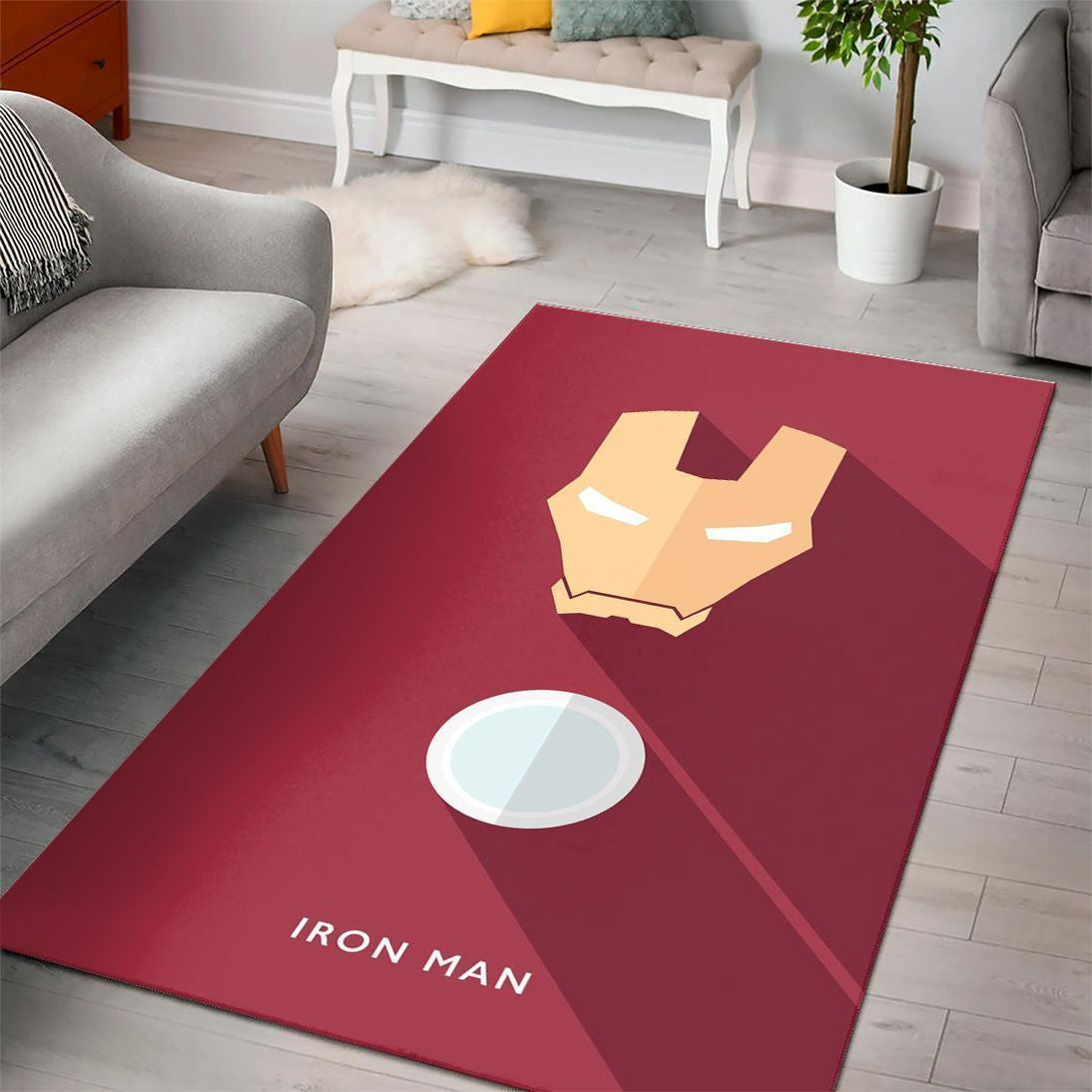 Iron Man-Logo Marvel-Filme Teppich, Teppiche - Outdoor Teppich, Teppich Wohnzimmer, Küchenteppich, Kinderzimmer, Modern