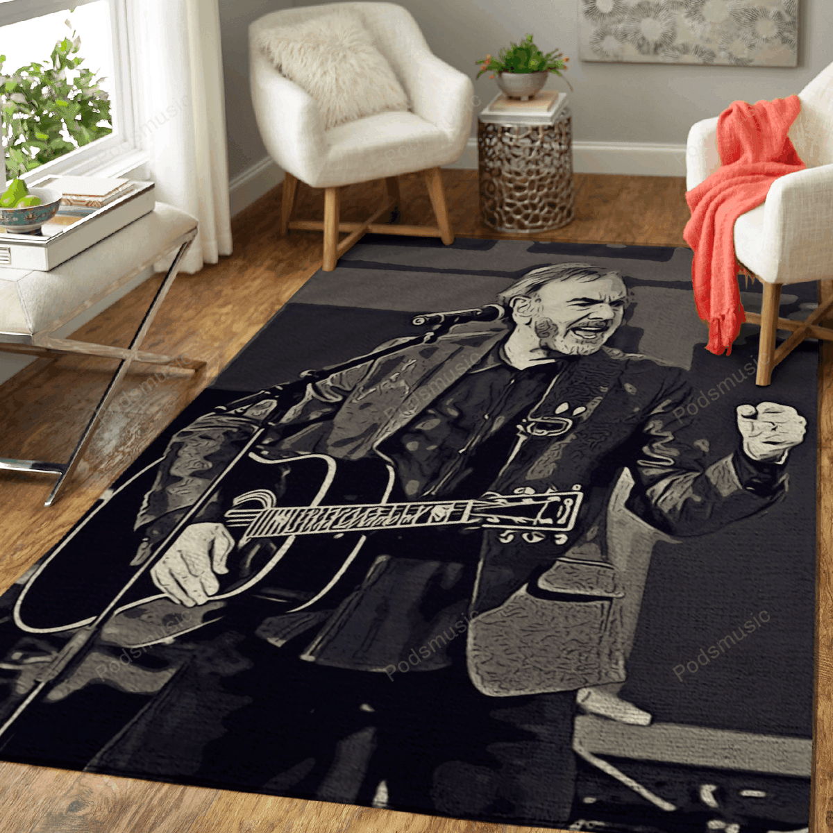 Neil Diamond 5 Musiker für Fans Teppich, Teppiche - Outdoor Teppich, Teppich Wohnzimmer, Küchenteppich, Kinderzimmer, Modern