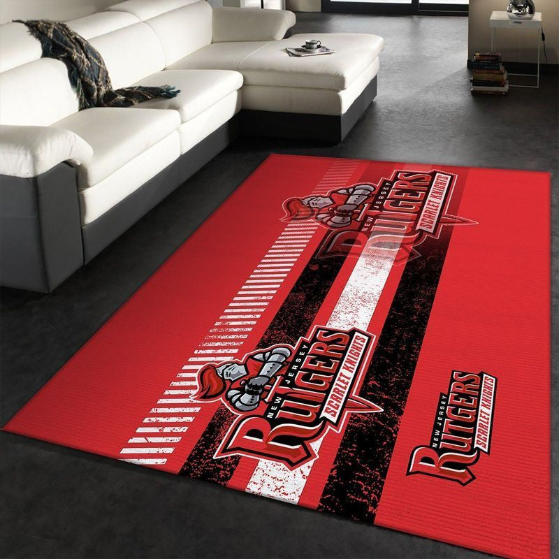 Rutgers Scarlet Knights Ncaa 1 Teppich, Teppiche - Outdoor Teppich, Teppich Wohnzimmer, Küchenteppich, Kinderzimmer, Modern