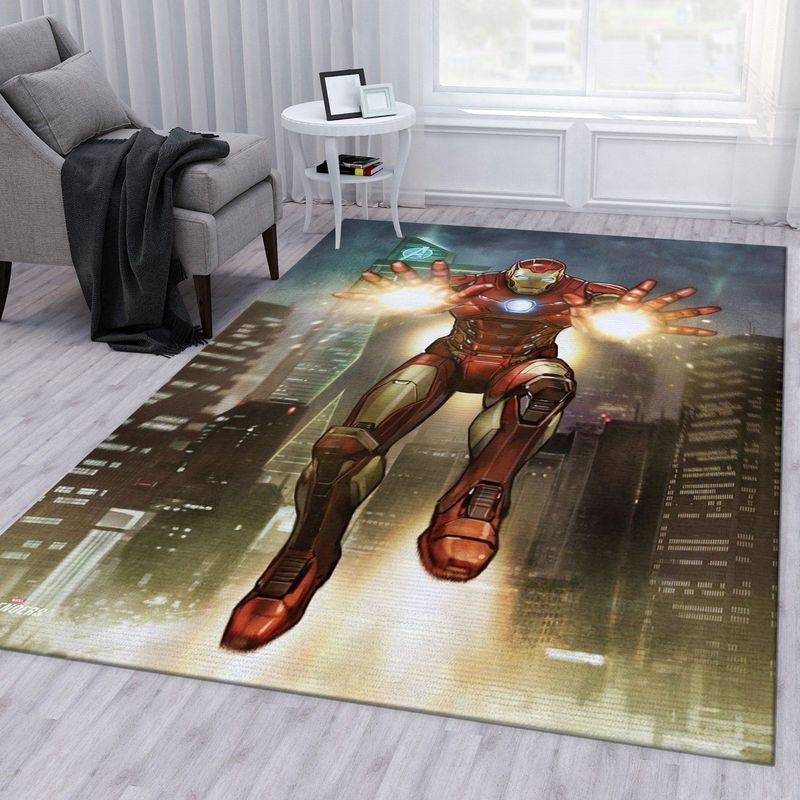 Marvel Iron Man Mcu-Flug Teppich, Teppiche - Outdoor Teppich, Teppich Wohnzimmer, Küchenteppich, Kinderzimmer, Modern
