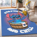 Stitch Stay And Chill Teppich, Teppiche - Outdoor Teppich, Teppich Wohnzimmer, Küchenteppich, Kinderzimmer, Modern