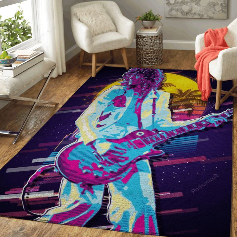 Jimmy Pagework Musik Synthwave 80S Teppich, Teppiche - Outdoor Teppich, Teppich Wohnzimmer, Küchenteppich, Kinderzimmer, Modern