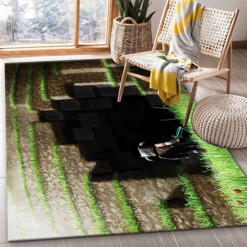 Minecraft5 Teppich, Teppiche - Outdoor Teppich, Teppich Wohnzimmer, Küchenteppich, Kinderzimmer, Modern