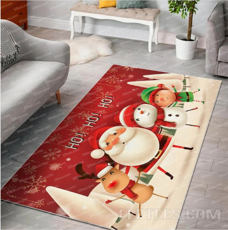 Ho Ho Ho Weihnachten Santa Dhcus Dhc1610120M Teppich, Teppiche - Outdoor Teppich, Teppich Wohnzimmer, Küchenteppich, Kinderzimmer, Modern