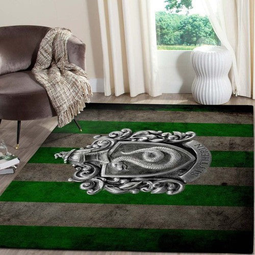 Slytherin Fn201018 Harry Potter Bereich Bodendekorationsbereich Teppich, Teppiche - Outdoor Teppich, Teppich Wohnzimmer, Küchenteppich, Kinderzimmer, Modern