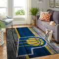 Indiana Pacers Nba Team Logo Bereich Sport im Holzstil Teppich, Teppiche - Outdoor Teppich, Teppich Wohnzimmer, Küchenteppich, Kinderzimmer, Modern