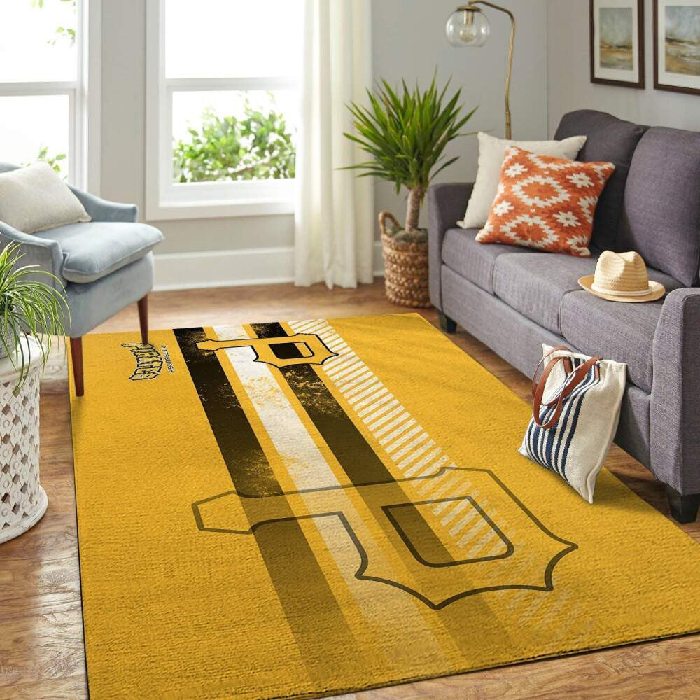 Pittsburgh Pirates Mlb Area Team Logo Sport Teppich, Teppiche - Outdoor Teppich, Teppich Wohnzimmer, Küchenteppich, Kinderzimmer, Modern