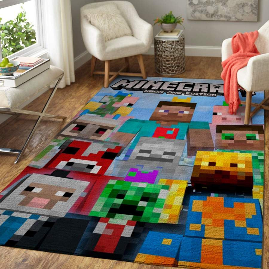 Minecraft Videospiel Gfd M30105 Teppich, Teppiche - Outdoor Teppich, Teppich Wohnzimmer, Küchenteppich, Kinderzimmer, Modern