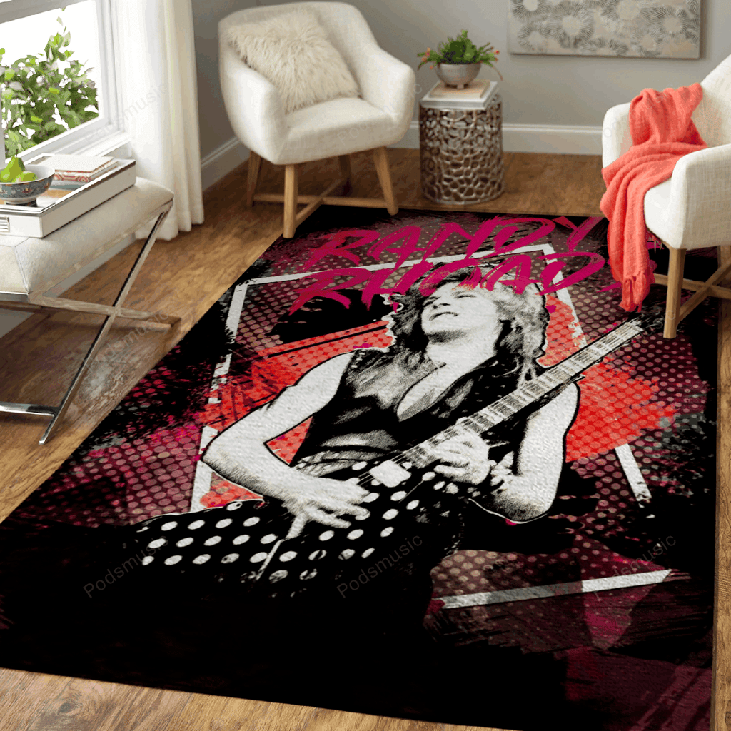 Randy Rhoads Solomusik für Fans Teppich, Teppiche - Outdoor Teppich, Teppich Wohnzimmer, Küchenteppich, Kinderzimmer, Modern