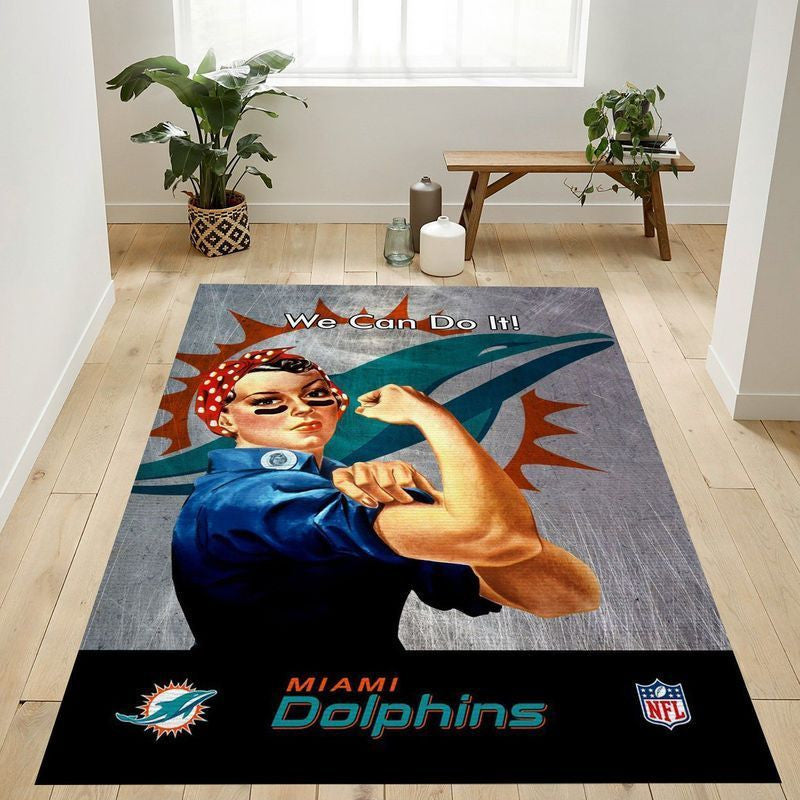 Miami Dolphins NFL 20 Teppich, Teppiche - Outdoor Teppich, Teppich Wohnzimmer, Küchenteppich, Kinderzimmer, Modern