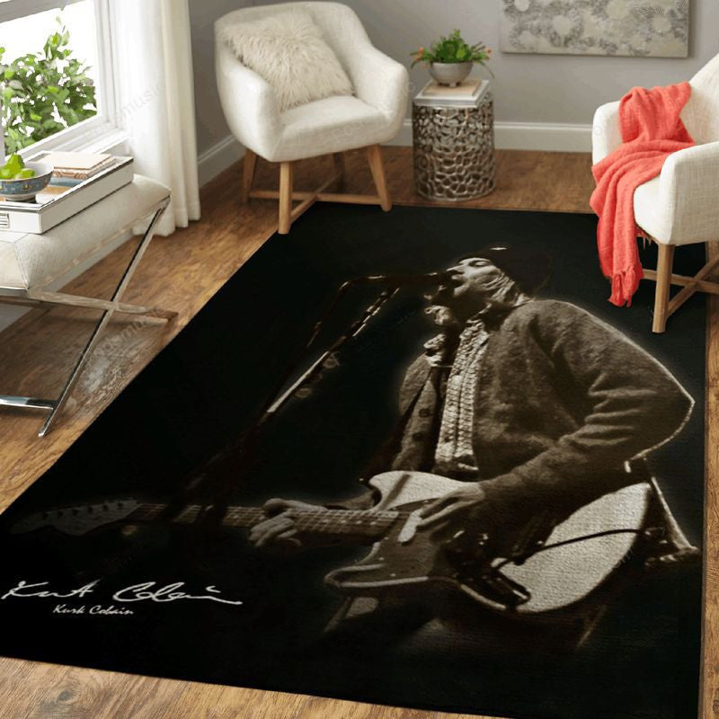 Kurt Cobain Musiklegende Ii Teppich, Teppiche - Outdoor Teppich, Teppich Wohnzimmer, Küchenteppich, Kinderzimmer, Modern