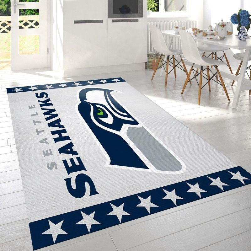 Seattle Seahawks NFL 10 Teppich, Teppiche - Outdoor Teppich, Teppich Wohnzimmer, Küchenteppich, Kinderzimmer, Modern