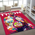 Mike Tyson Mike Tyson Retro-inspirierter Boxbodensport Teppich, Teppiche - Outdoor Teppich, Teppich Wohnzimmer, Küchenteppich, Kinderzimmer, Modern