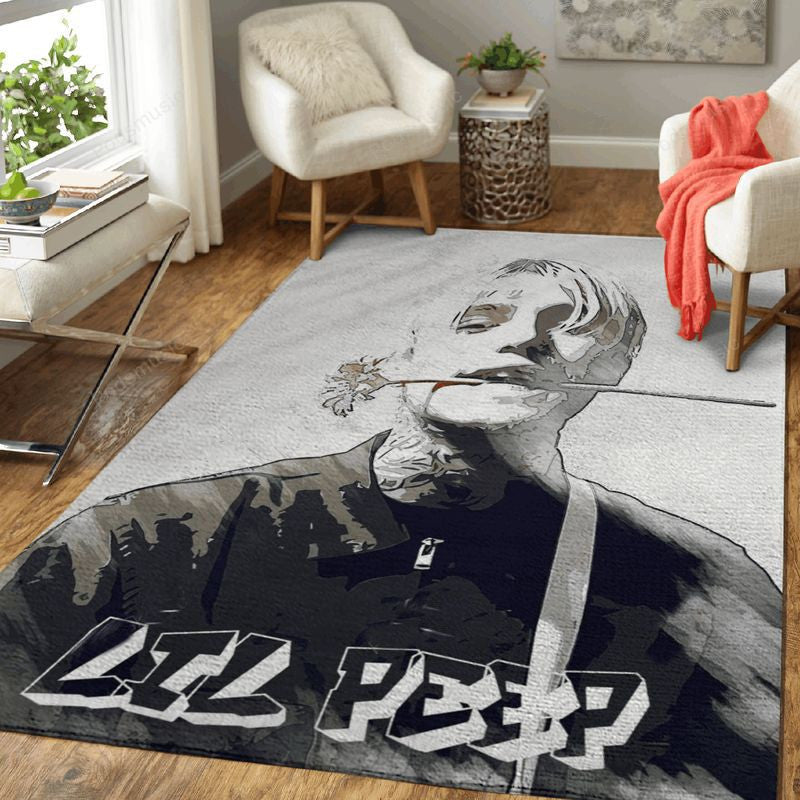 Lil Peep Music Rapper und Hip-Hop-Musik Teppich, Teppiche - Outdoor Teppich, Teppich Wohnzimmer, Küchenteppich, Kinderzimmer, Modern