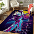 Santanawork Music Synthwave 80S für Fans Teppich, Teppiche - Outdoor Teppich, Teppich Wohnzimmer, Küchenteppich, Kinderzimmer, Modern