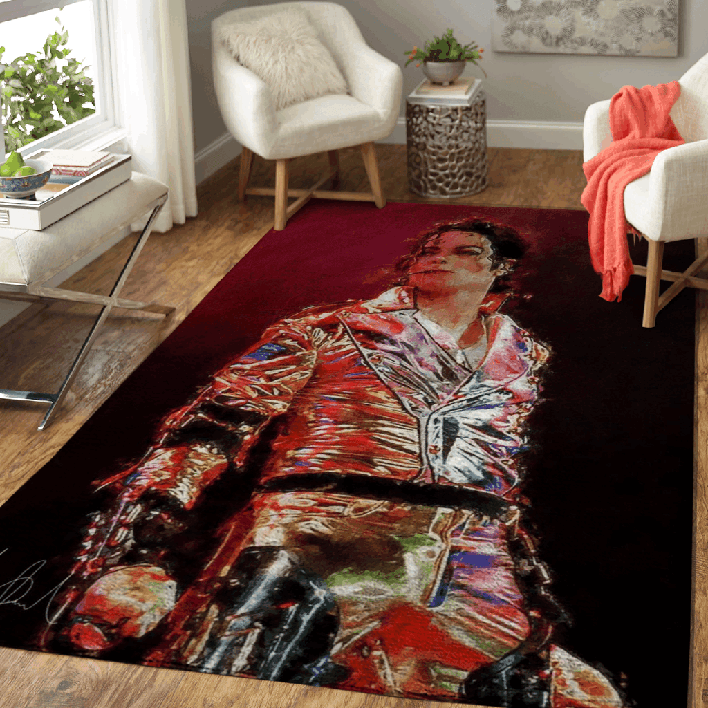 Michael Joseph Jackson US-amerikanischer Sänger für den Fanbereich Teppich, Teppiche - Outdoor Teppich, Teppich Wohnzimmer, Küchenteppich, Kinderzimmer, Modern