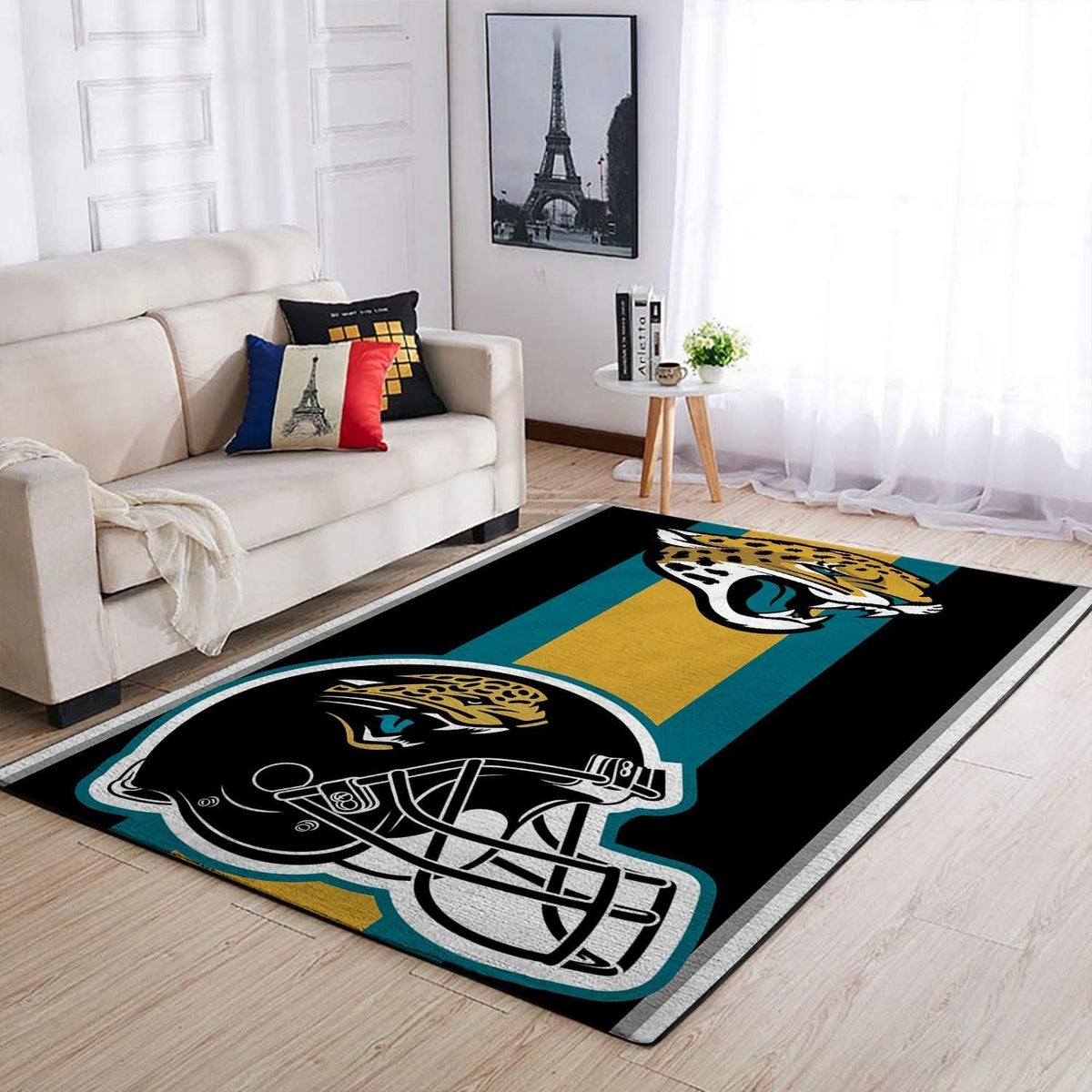 Jacksonville Jaguars Nfl Area Team Logo Sporthelm Teppich, Teppiche - Outdoor Teppich, Teppich Wohnzimmer, Küchenteppich, Kinderzimmer, Modern