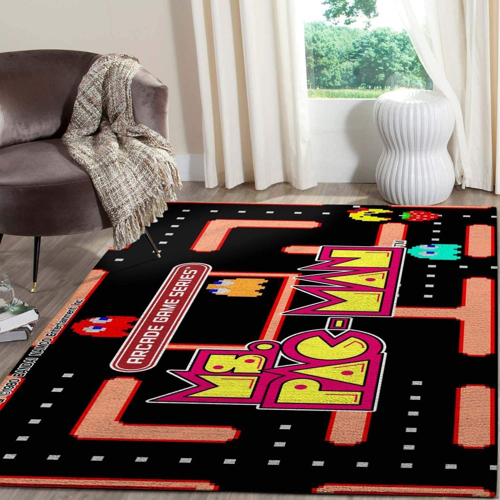 Pacman Gaming Area Weihnachtsgeschenk005 Teppich, Teppiche - Outdoor Teppich, Teppich Wohnzimmer, Küchenteppich, Kinderzimmer, Modern