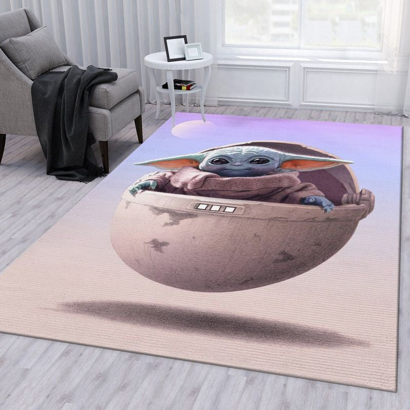 Mandalorianisches Baby Yoda Star Wars 32 Teppich, Teppiche - Outdoor Teppich, Teppich Wohnzimmer, Küchenteppich, Kinderzimmer, Modern