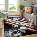 Pittsburgh Steelers Nfl Area American Flag Snoopy Team Logo Sports Teppich, Teppiche - Outdoor Teppich, Teppich Wohnzimmer, Küchenteppich, Kinderzimmer, Modern