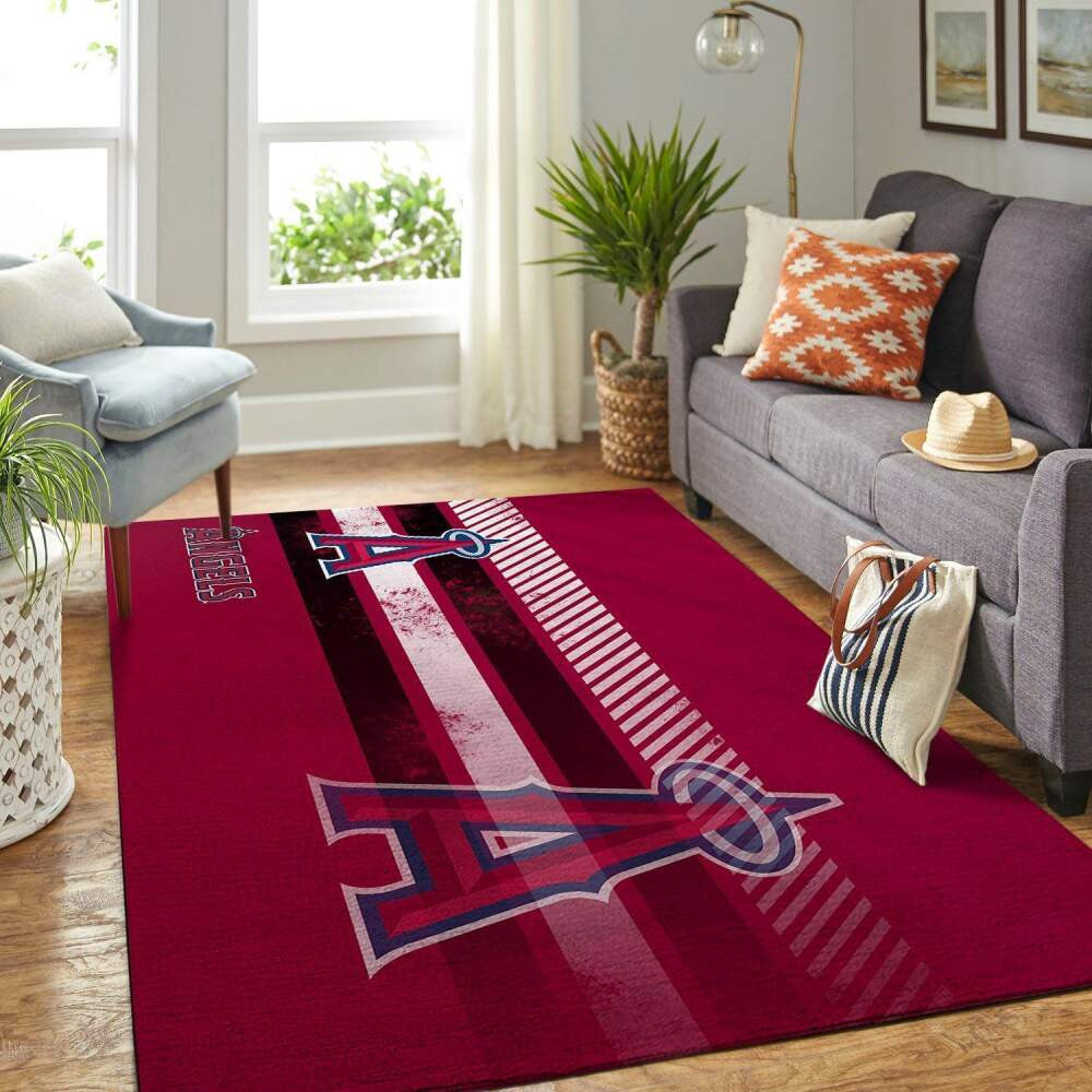 Los Angeles Angels Mlb Area Team Logo Sport Teppich, Teppiche - Outdoor Teppich, Teppich Wohnzimmer, Küchenteppich, Kinderzimmer, Modern