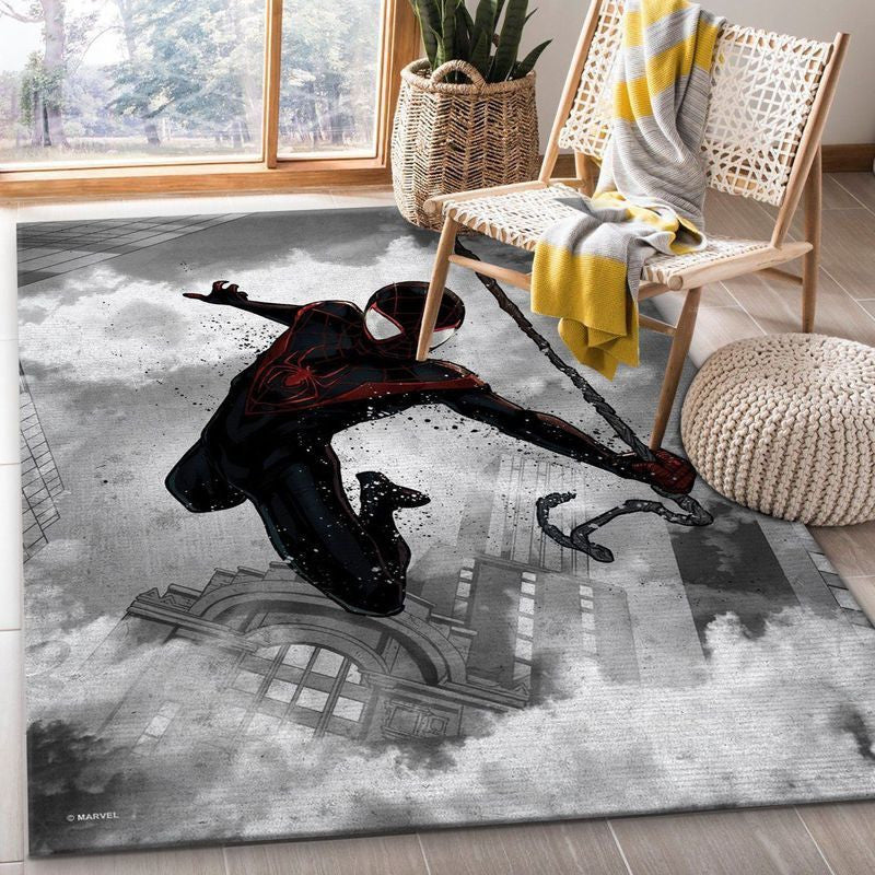 Spider-Man Miles Morales Teppich, Teppiche - Outdoor Teppich, Teppich Wohnzimmer, Küchenteppich, Kinderzimmer, Modern
