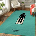 Piano Man Musik für Fans Teppich, Teppiche - Outdoor Teppich, Teppich Wohnzimmer, Küchenteppich, Kinderzimmer, Modern