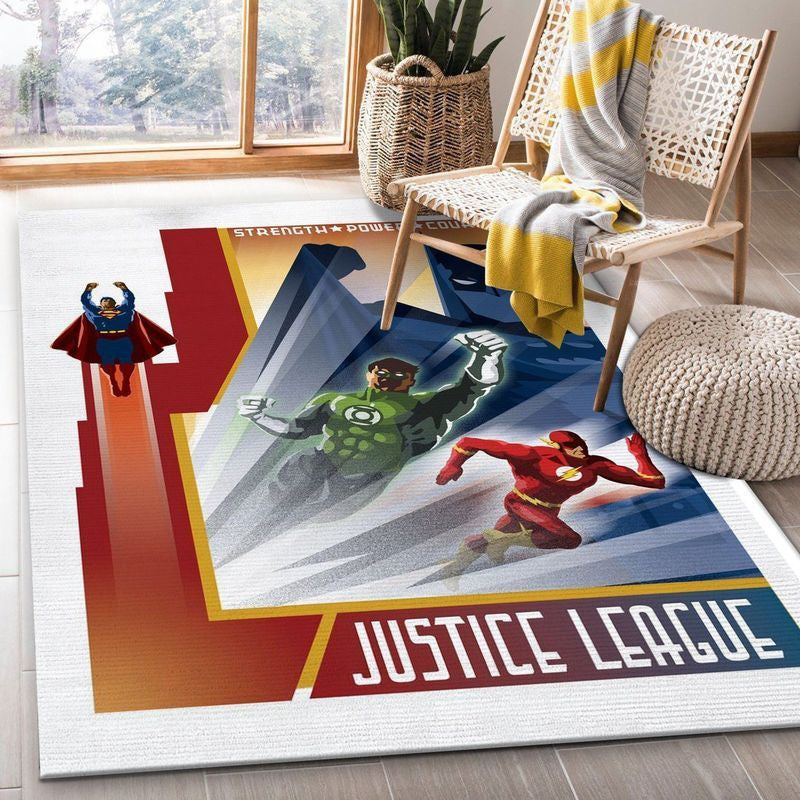 Justice League DC Green Lantern Batman The Flash Superman Teppich, Teppiche - Outdoor Teppich, Teppich Wohnzimmer, Küchenteppich, Kinderzimmer, Modern