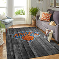 New York Knicks NBA Area Basketball Team Logo grau aus Holz Teppich, Teppiche - Outdoor Teppich, Teppich Wohnzimmer, Küchenteppich, Kinderzimmer, Modern