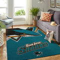 San Jose Sharks Nhl Area Team Logo Sport Teppich, Teppiche - Outdoor Teppich, Teppich Wohnzimmer, Küchenteppich, Kinderzimmer, Modern